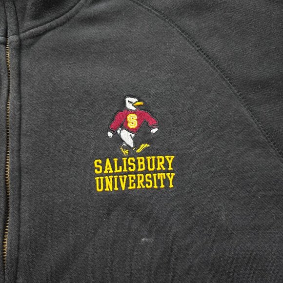 Salisbury University Gulls Jacket Mens 2XL Black Full Zip Embroidered Logo - Picture 3 of 11